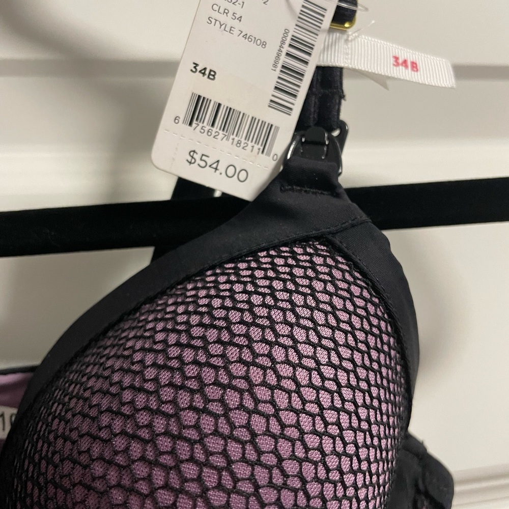 Elegant Black and Purple Women's nursing Bra